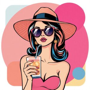 PANEL ŽENA S KLOBOUKEM 12