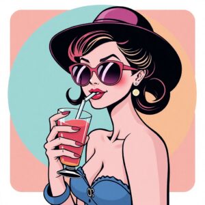 PANEL ŽENA S KLOBOUKEM 13