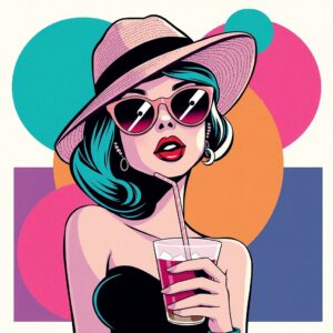 PANEL ŽENA S KLOBOUKEM 2