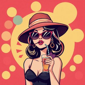 PANEL ŽENA S KLOBOUKEM 5