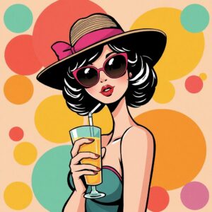 PANEL ŽENA S KLOBOUKEM 6