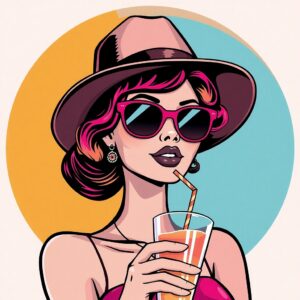 PANEL ŽENA S KLOBOUKEM 7