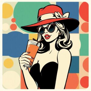 PANEL ŽENA S KLOBOUKEM 9