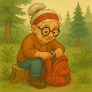 PANEL DŮCHODKYNĚ HLEDÁ V BATOHU