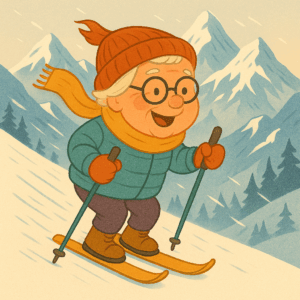 PANEL DŮCHODKYNĚ NA VÝŠLAPU SE SVAČINOU