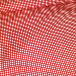 Plátno Drobná červenobílá kostička