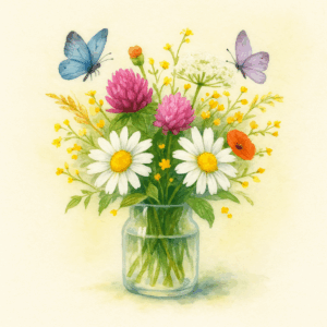 PANEL VÁZA S LUČNÍM KVÍTÍM