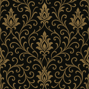 PANEL ZLATÉ ORNAMENTY NA ČERNÉ 1