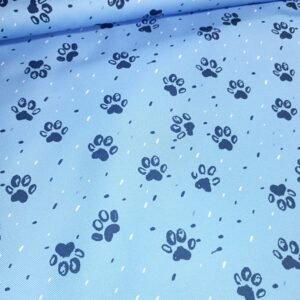 Kočárkovina Tlapky na modré