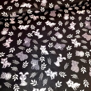 Plátno Zvířátka na černé