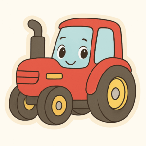 PANEL ŇUŇÁNEK ČERVENÝ TRAKTOR