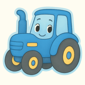 PANEL ŇUŇÁNEK MODRÝ TRAKTOR