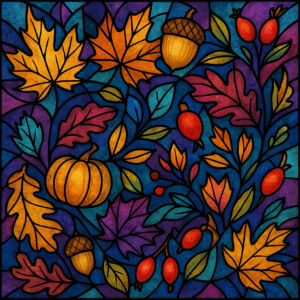 PANEL PODZIMNÍ VITRÁŽ