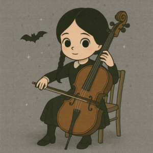 PANEL GOTHIC DÍVKA HRAJÍCÍ NA VIOLONCELLO