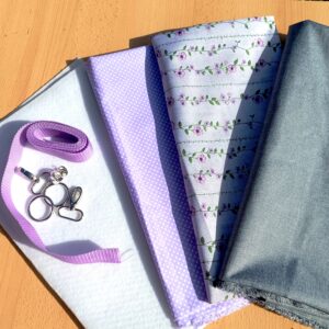 BALÍČEK NA KABELKU GERTRUDA -  Imitace lnu fialky