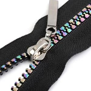Duhový kostěný zip No 5 délka 50 cm - ČERNÁ