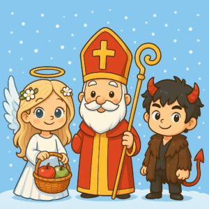 PANEL ANDĚL,ČERT A MIKULÁŠ 1