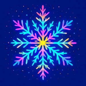 PANEL DUHOVÁ VLOČKA NA MODRÉ