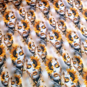 Kočárkovina Žena se slunečnicí