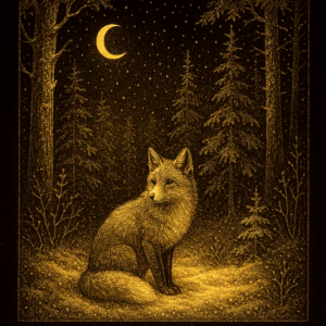 PANEL NOČNÍ LES - LIŠKA 2