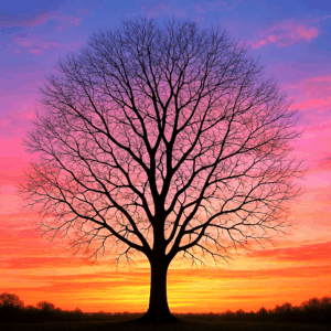 PANEL STROM SE ZÁPADEM SLUNCE 2