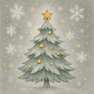 PANEL VÁNOČNÍ STROMEČEK NA ŠEDÉ