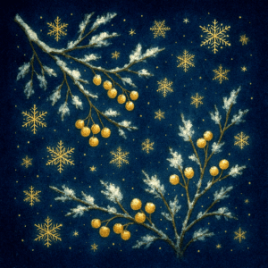 PANEL VĚTVIČKY NA MODRÉ