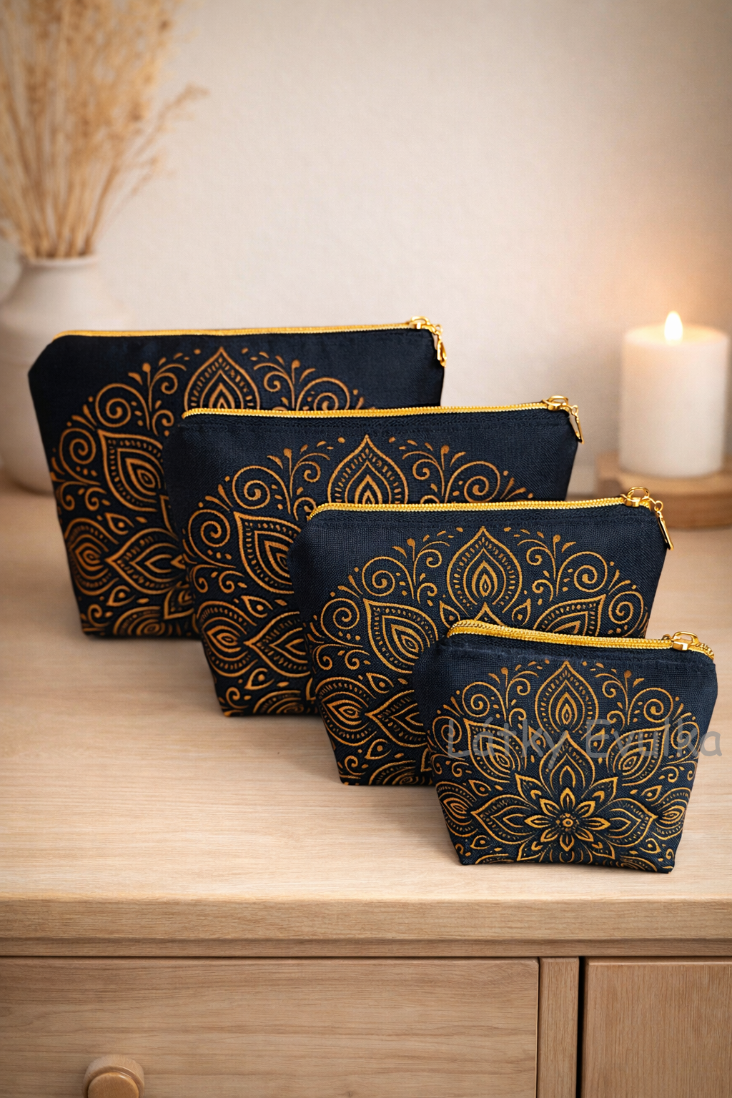 PANEL KOSMETICKÁ TAŠTIČKA - JEANS KYTIČKY - Obrázek 2