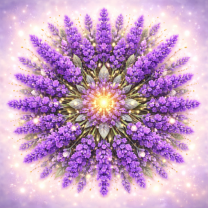 PANEL KVĚTINOVÁ MANDALA - LEVANDULE