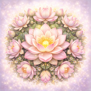 PANEL KVĚTINOVÁ MANDALA - LOTOS