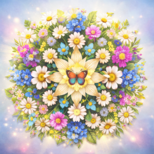 PANEL KVĚTINOVÁ MANDALA - LUČNÍ KVÍTÍ