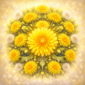 PANEL KVĚTINOVÁ MANDALA - PAMPELIŠKA