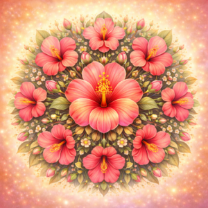 PANEL KVĚTINOVÁ MANDALA - IBIŠEK