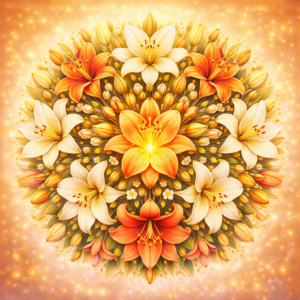 PANEL KVĚTINOVÁ MANDALA - LILIE