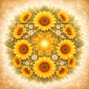 PANEL KVĚTINOVÁ MANDALA - SLUNEČNICE 2