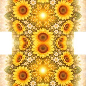 PANEL KOSMETICKÁ TAŠTIČKA - KVĚTINOVÁ MANDALA – SLUNEČNICE 2