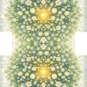 PANEL KOSMETICKÁ TAŠTIČKA - KVĚTINOVÁ MANDALA – EUKALYPTUS