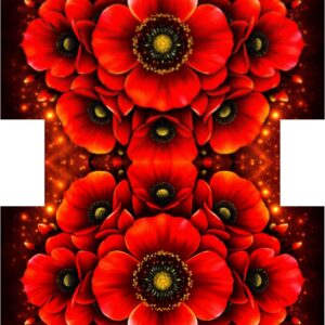 PANEL KOSMETICKÁ TAŠTIČKA - KVĚTINOVÁ MANDALA – VLČÍ MÁK