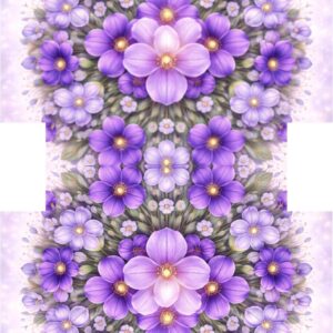 PANEL KOSMETICKÁ TAŠTIČKA - KVĚTINOVÁ MANDALA – FIALKY 1