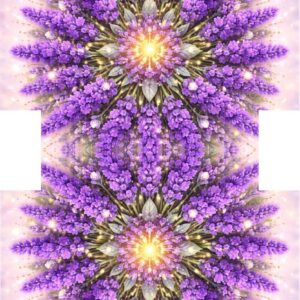 PANEL KOSMETICKÁ TAŠTIČKA - KVĚTINOVÁ MANDALA – LEVANDULE