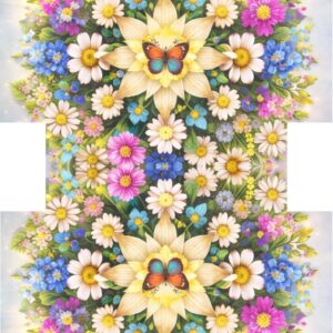 PANEL KOSMETICKÁ TAŠTIČKA - KVĚTINOVÁ MANDALA – LUČNÍ KVÍTÍ