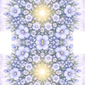 PANEL KOSMETICKÁ TAŠTIČKA - KVĚTINOVÁ MANDALA - LEN