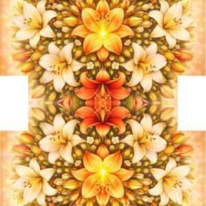 PANEL KOSMETICKÁ TAŠTIČKA - KVĚTINOVÁ MANDALA – LILIE