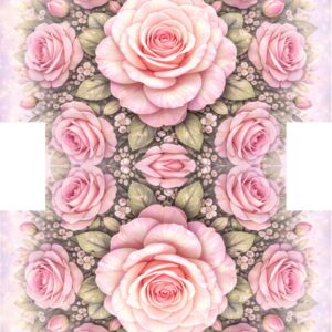 PANEL KOSMETICKÁ TAŠTIČKA - KVĚTINOVÁ MANDALA – RŮŽOVÁ RŮŽE