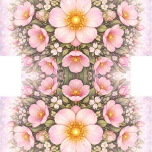 PANEL KOSMETICKÁ TAŠTIČKA - KVĚTINOVÁ MANDALA – ŠÍPKOVÁ RŮŽE