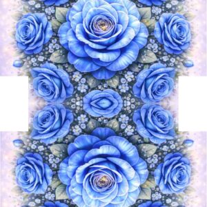 PANEL KOSMETICKÁ TAŠTIČKA - KVĚTINOVÁ MANDALA – MODRÁ RŮŽE