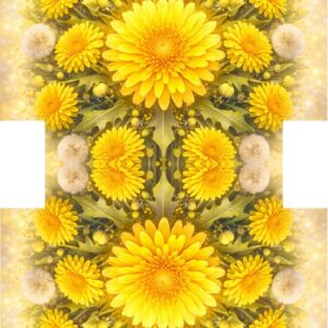 PANEL KOSMETICKÁ TAŠTIČKA - KVĚTINOVÁ MANDALA – PAMPELIŠKA