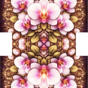 PANEL KOSMETICKÁ TAŠTIČKA - KVĚTINOVÁ MANDALA – ORCHIDEJ