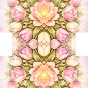 PANEL KOSMETICKÁ TAŠTIČKA - KVĚTINOVÁ MANDALA – TULIPÁN 2