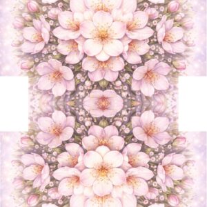 PANEL KOSMETICKÁ TAŠTIČKA - KVĚTINOVÁ MANDALA – TŘEŠŇOVÝ KVĚT